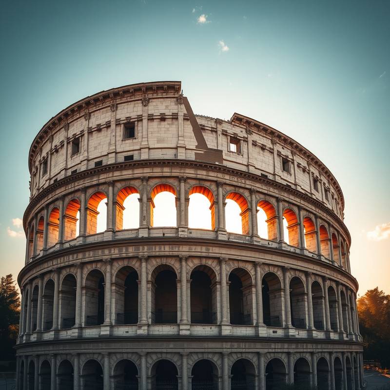 Colosseum i Roma, som symboliserer italienskkurs