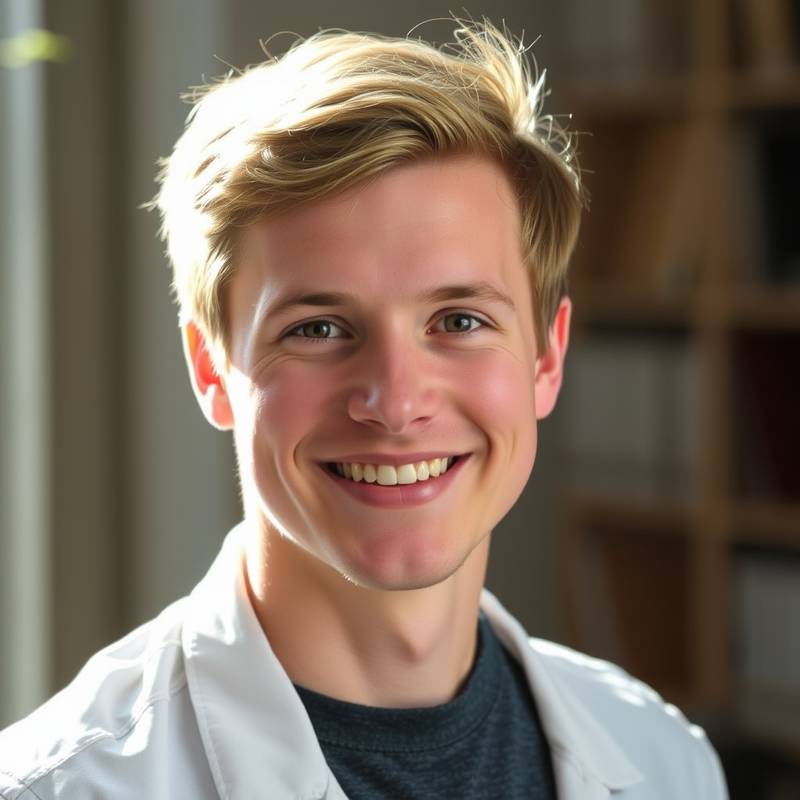 Portrett av Lars Johansen, en fornøyd student